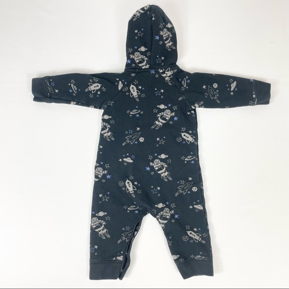 3/$25 Baby Gap Space Rocket Astronaut Hooded Sweater Bodysuit One Piece … - Picture 2 of 9
